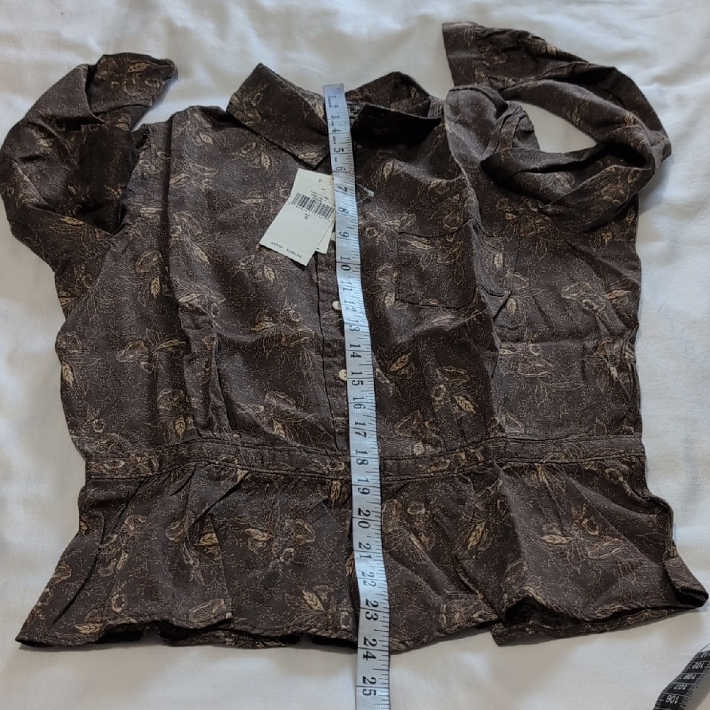 Ralph Lauren Double RL Brown Floral Blouse - Picture 7 of 10